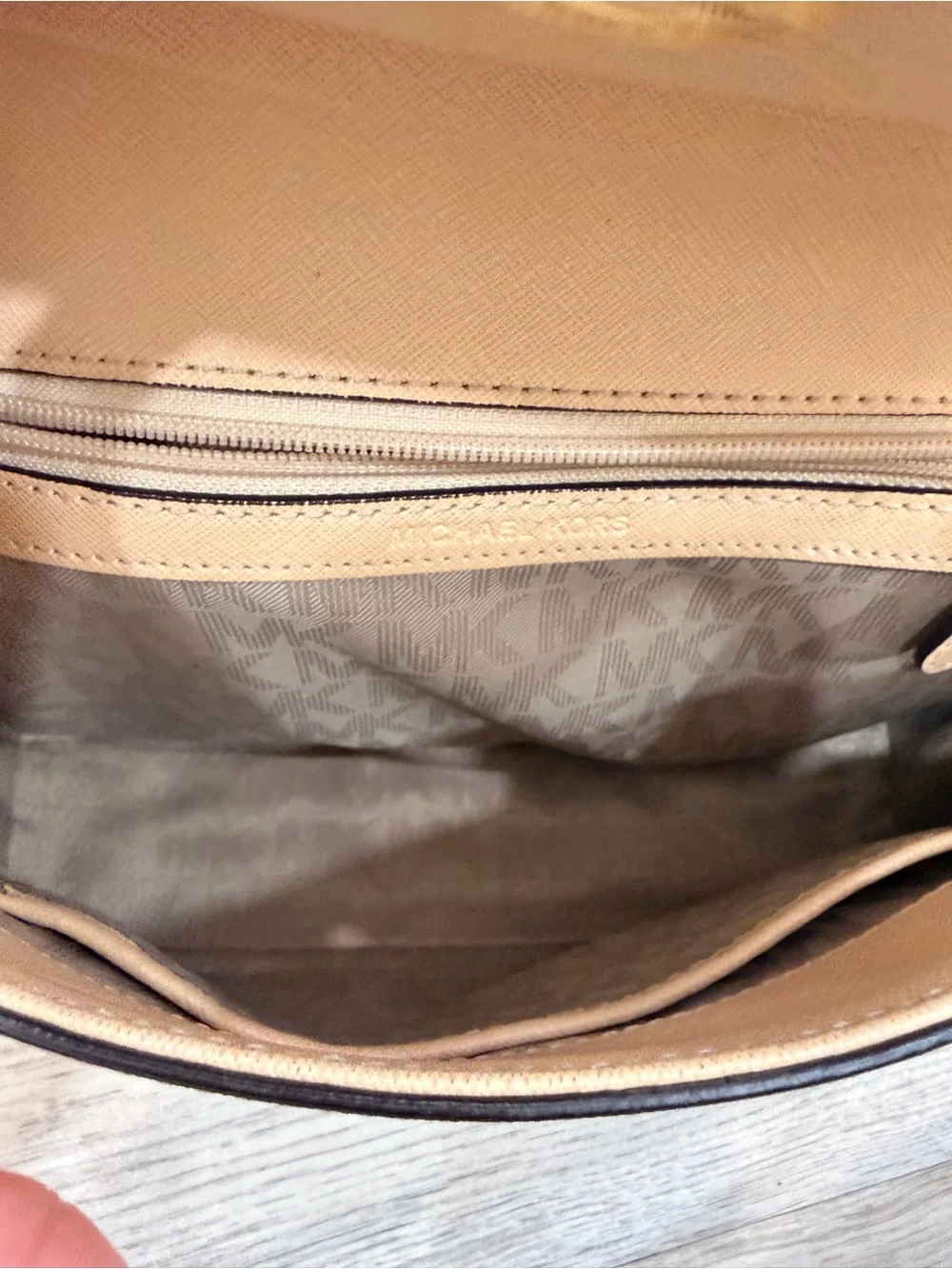 Michael Kors Tan & Blush Top-Handle Satchel